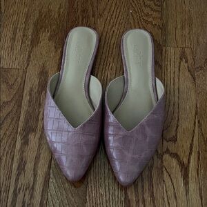 LOFT Mauve Textured Mules